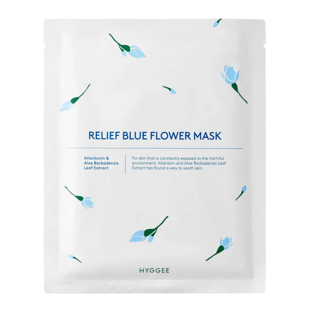 Hyggee RELIEF BLUE FLOWER MASK textilná maska na tvár 35ml