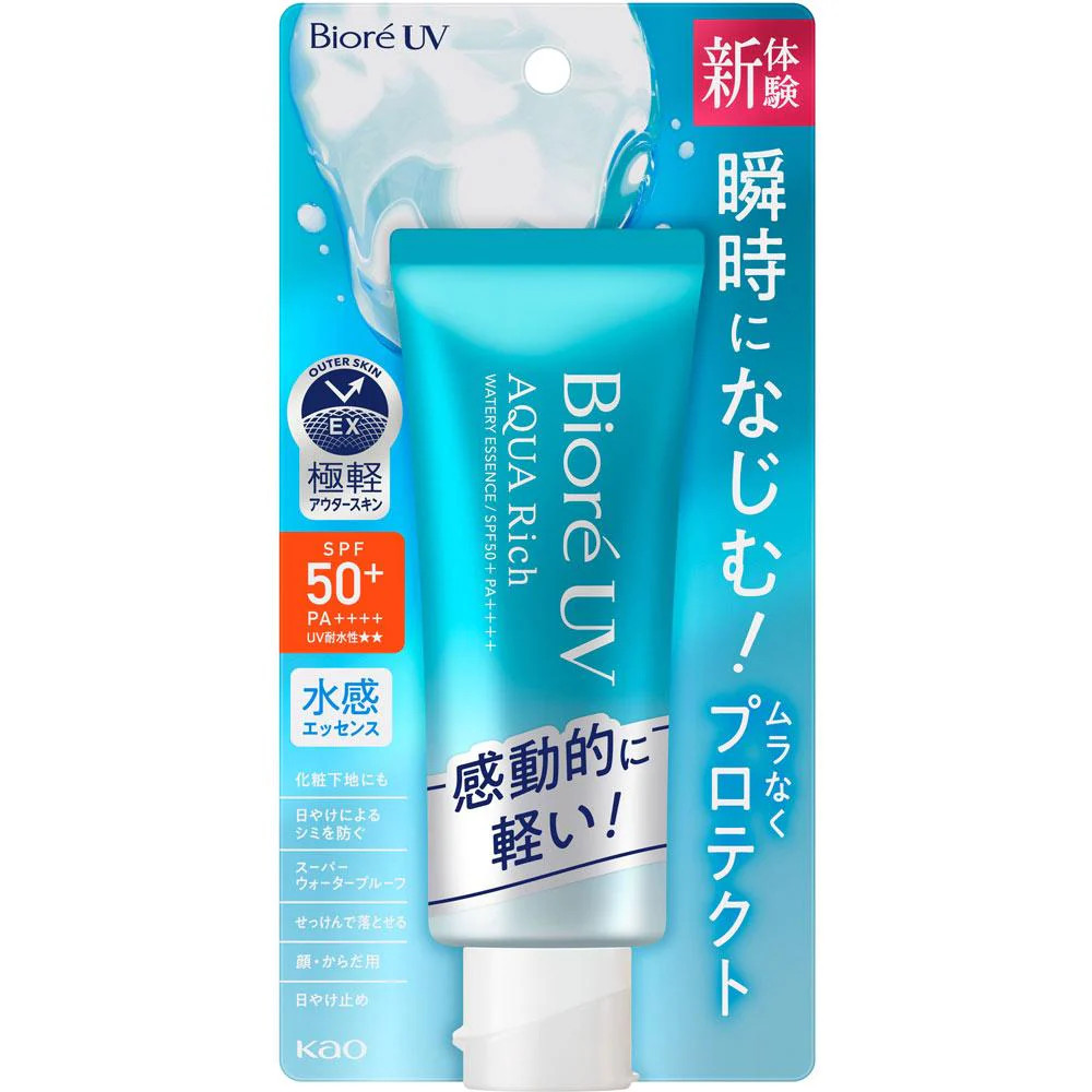 Bioré UV AQUA RICH WATERY ESSENCE opaľovací krém 70g nová formula 2025