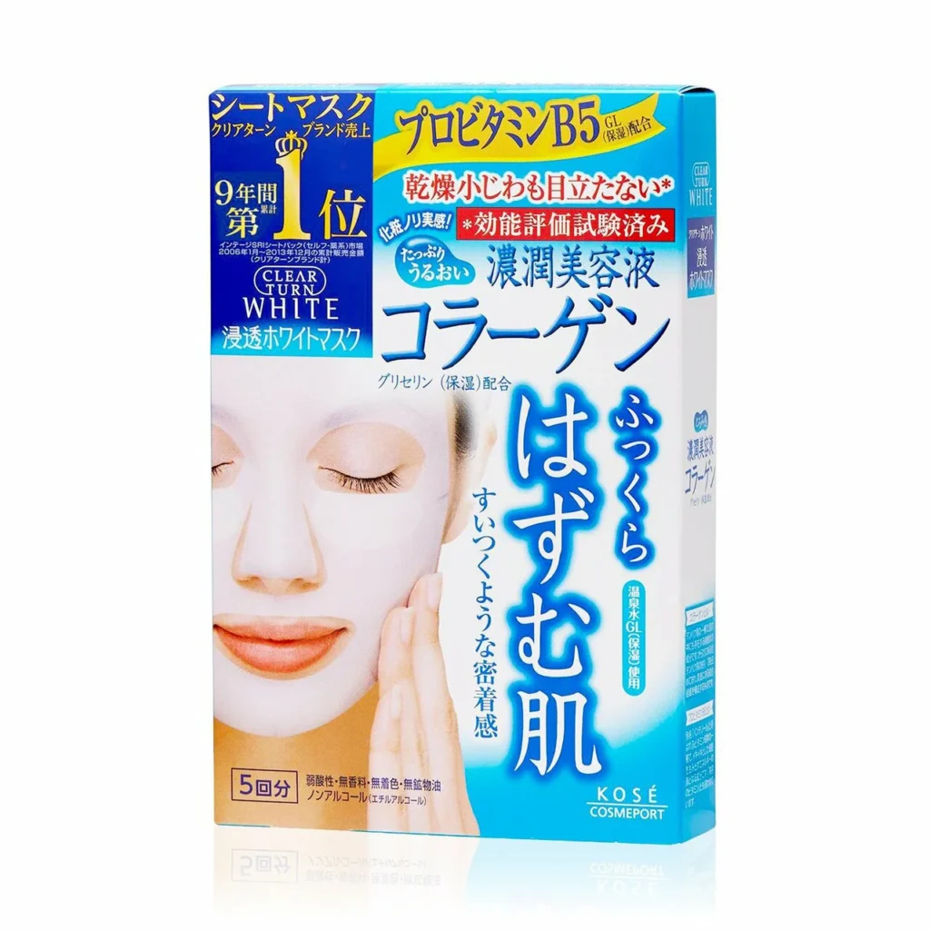 CLEAR TURN WHITE MASK COLLAGEN Maska na tvár (5 ks) 27ml